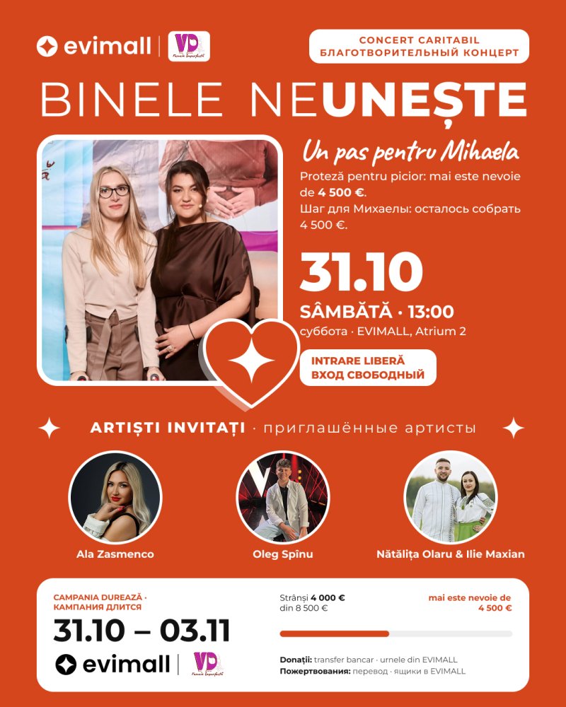 🤍 Благотворительный концерт «BINELE NE UNEȘTE»